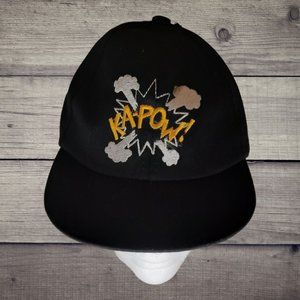 KA-POW Logo Black Adjustable  Comic Book/Video Game Baseball Cap/Hat